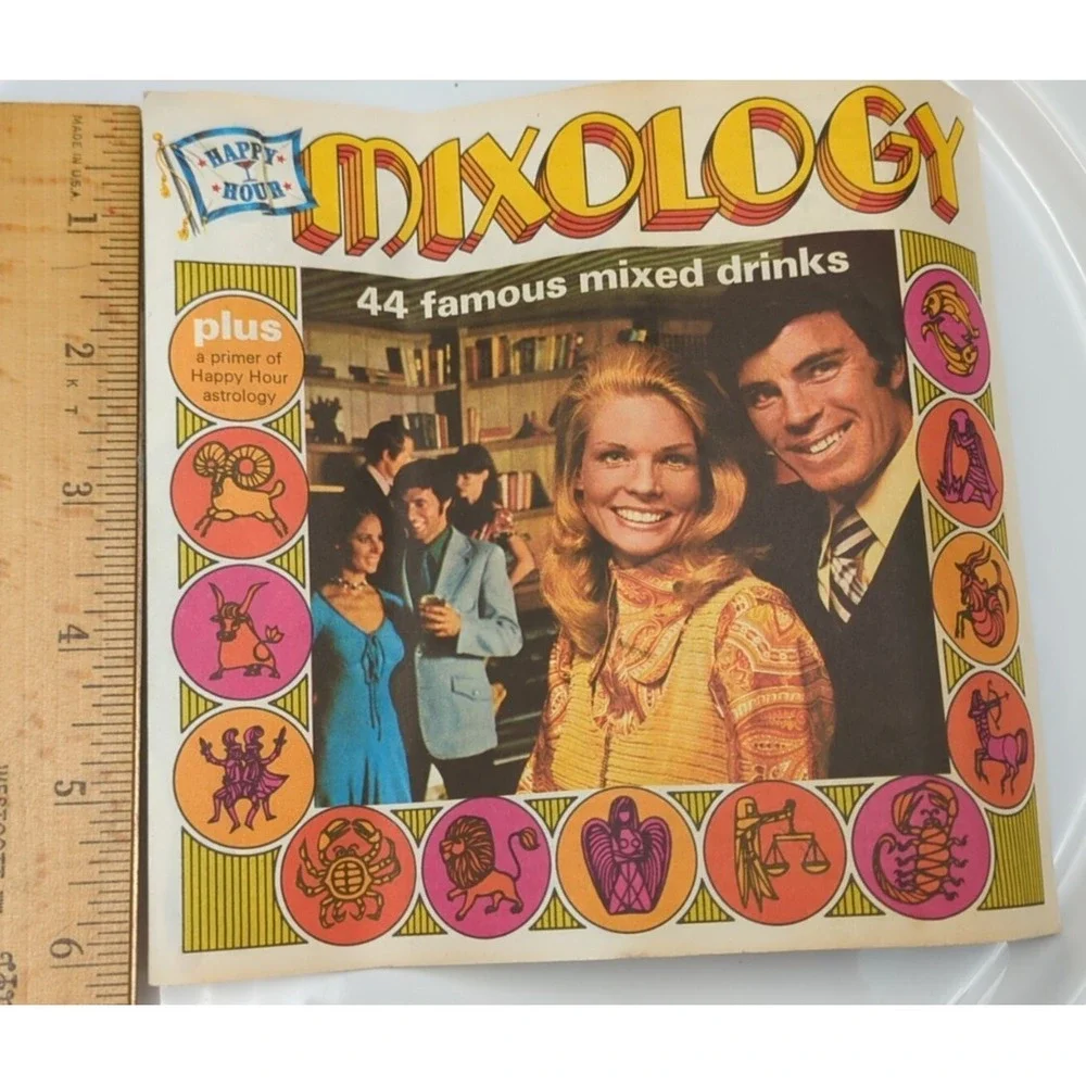 Vintage‎ Mid-Century Trav-L-Bar Happy Hour Mixology Booklet Astrology Graphics